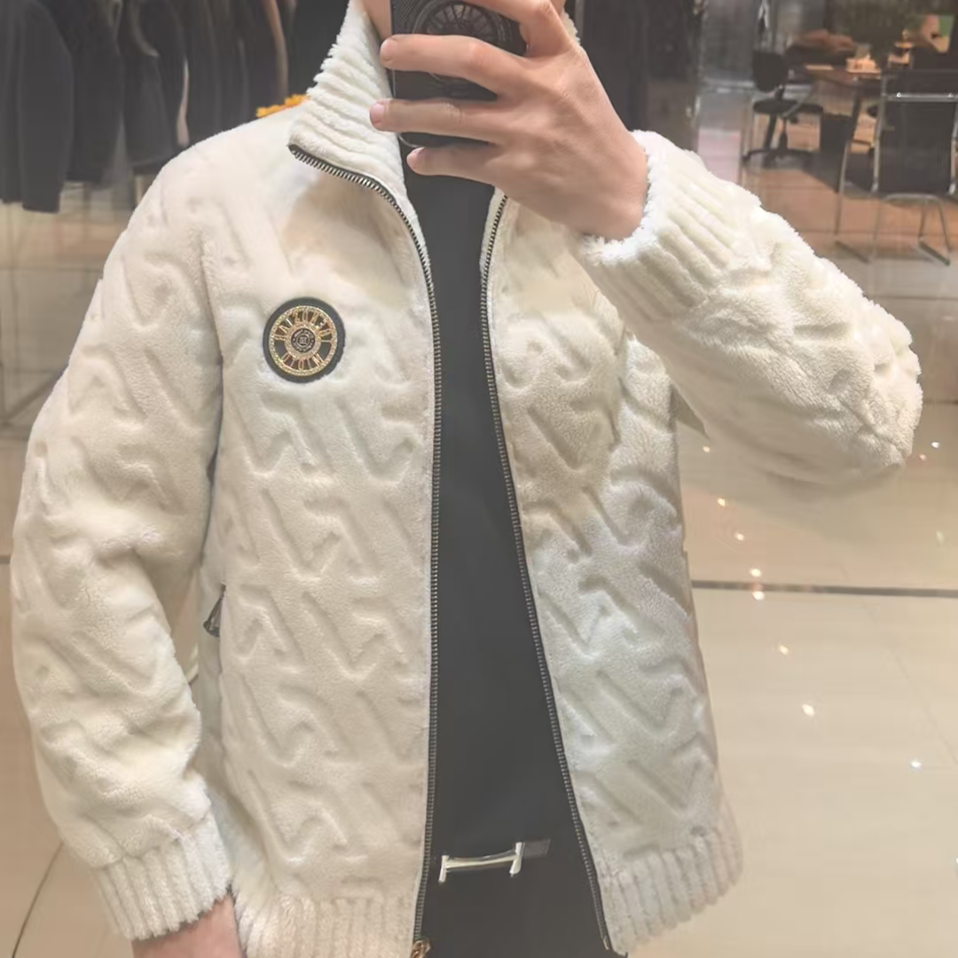 甄选2025秋冬外套男款连帽领保暖休闲男外套夹克潮流双面穿812-NL