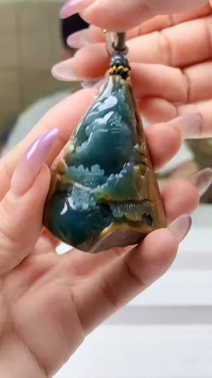 定制翡翠未镶嵌4917ty-毛货挂件38