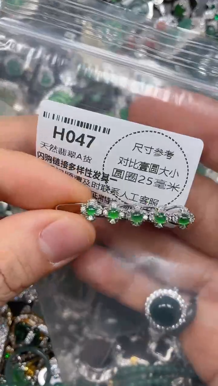 颈饰未镶嵌翡翠H047发夹