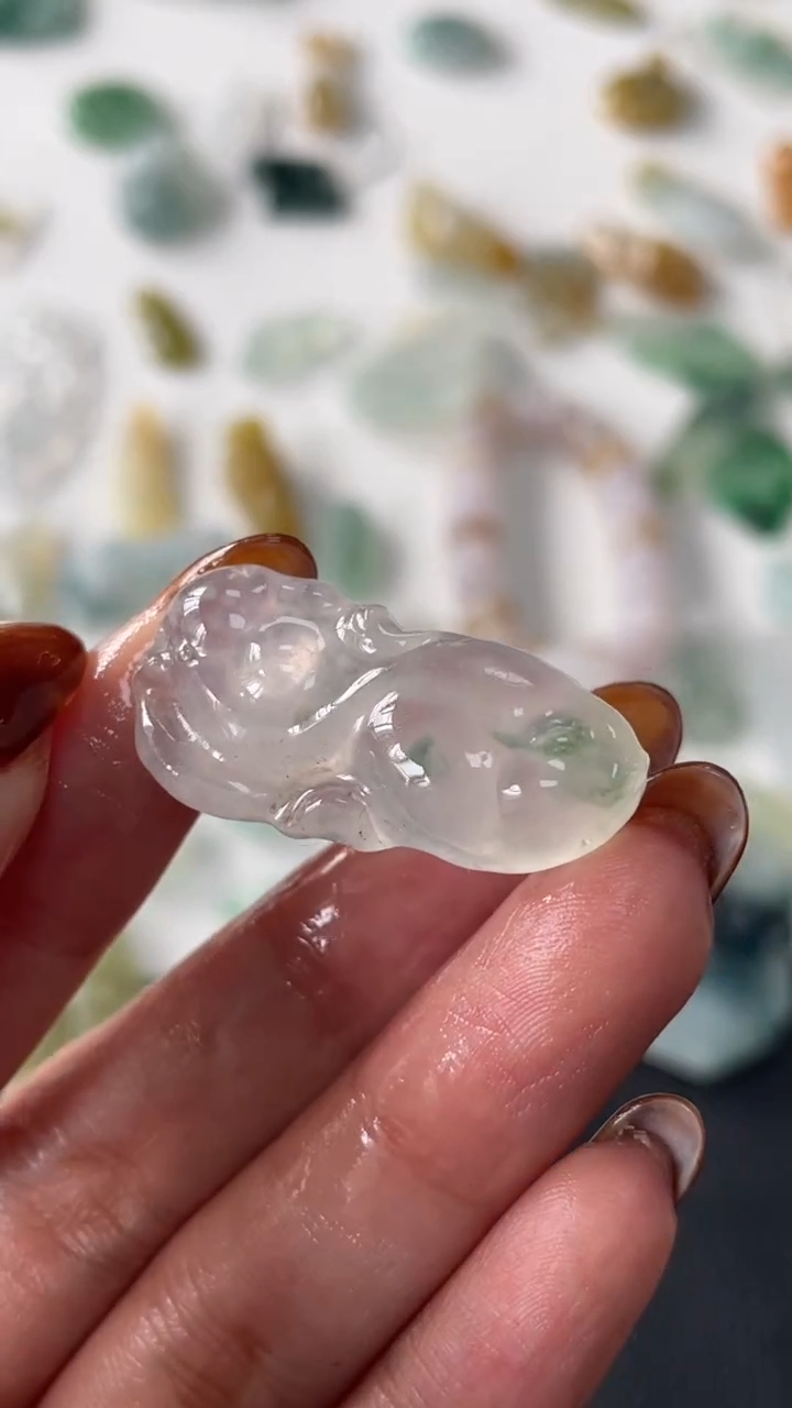 【闪购商品】定制翡翠未镶嵌锦鲤3980+398