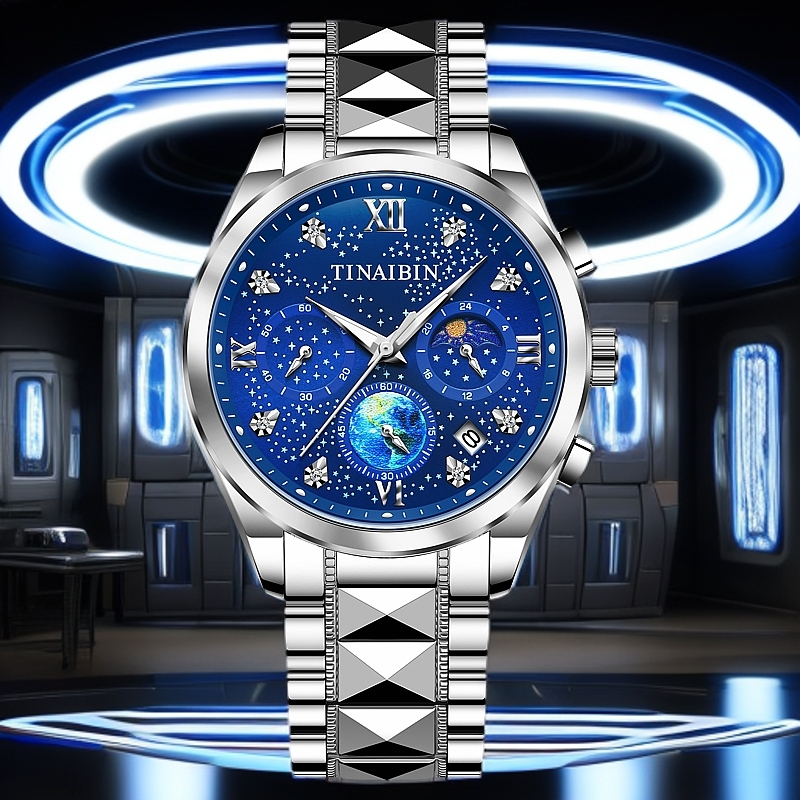 【EW国际云仓】全新未使用 TINAIBIN 艺术家系列 时尚男士腕表YH