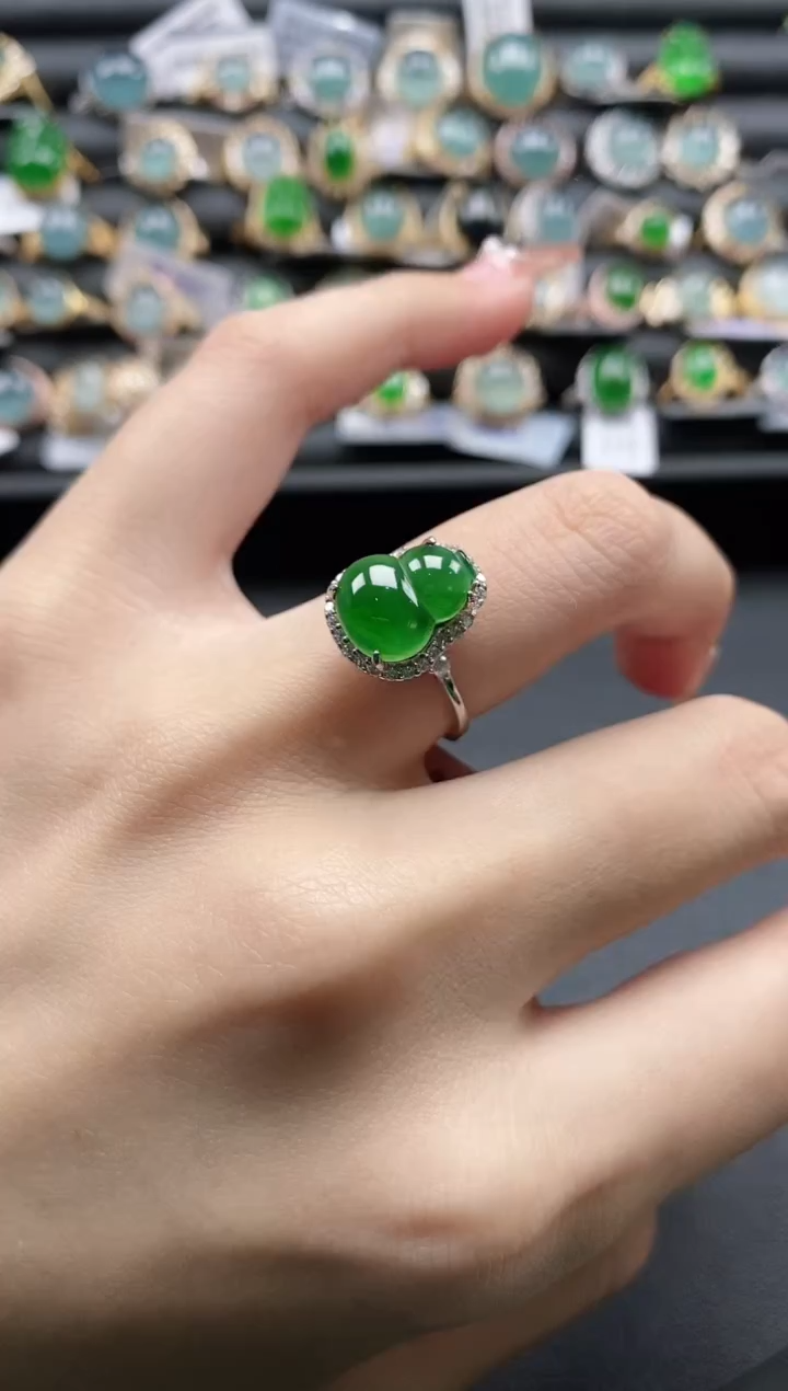 【闪购商品】翡翠戒指银S925镶嵌11111