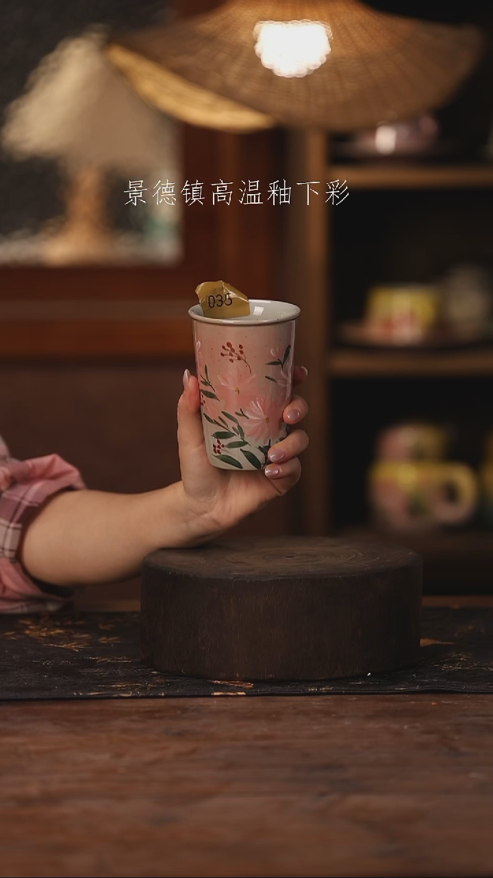 陶瓷景德镇高温釉下手绘陶瓷035