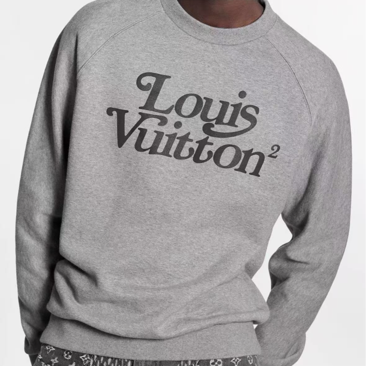 99新 LouisVuitton/路易威登 HZ二手奢侈品路易威登灰色卫衣L码 1