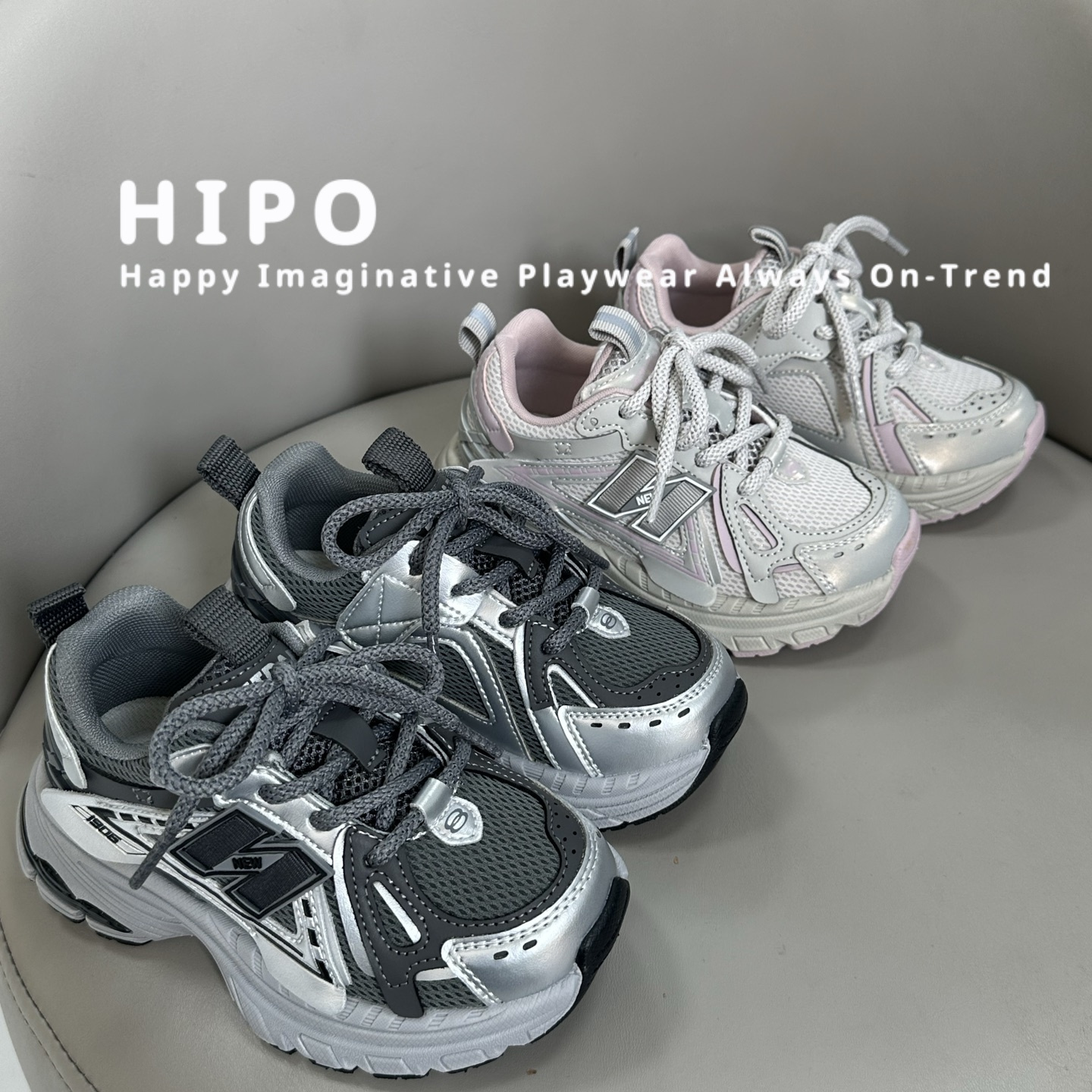 运动风冬季儿童女防水男运动鞋老爹鞋百搭ins休闲鞋