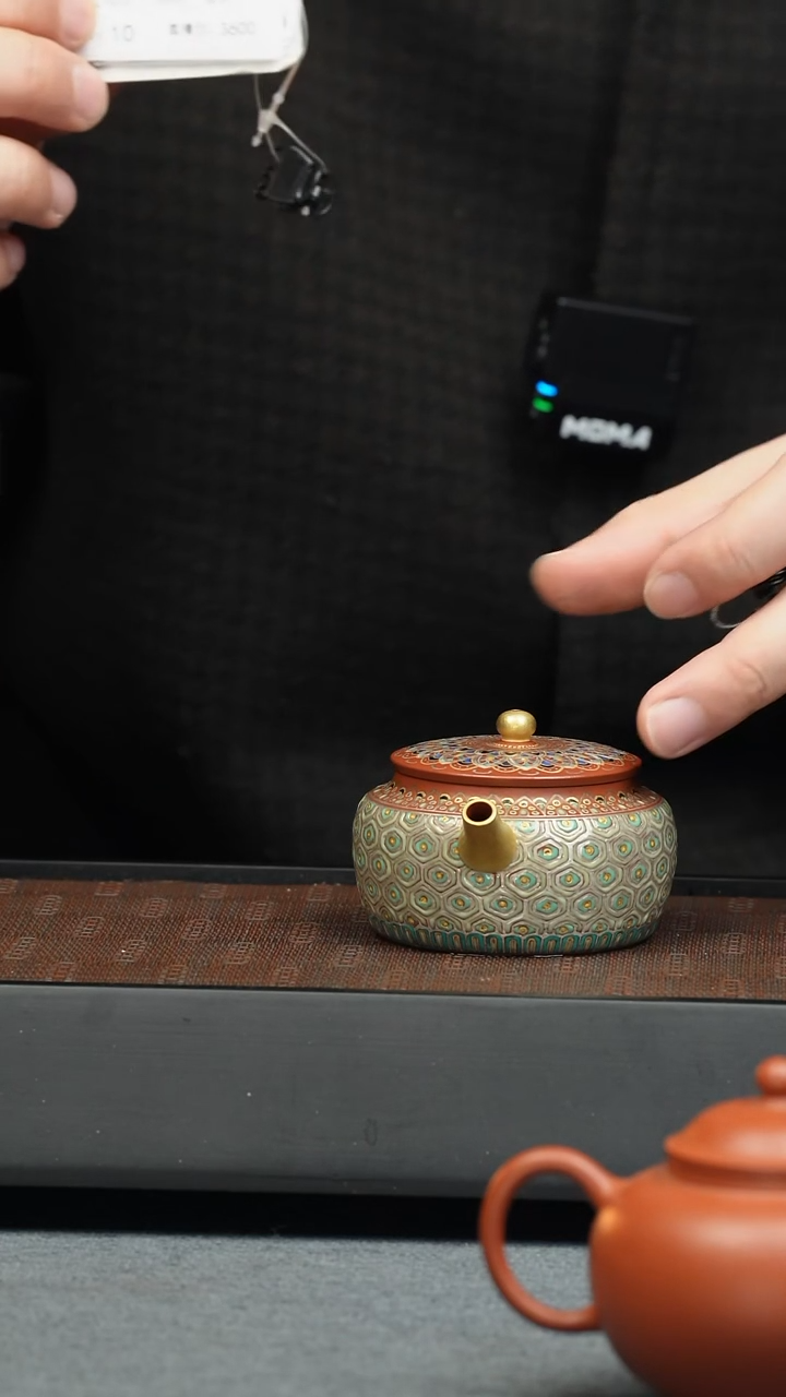 【闪购商品】紫砂茶壶五堂 宝相宋锦壶