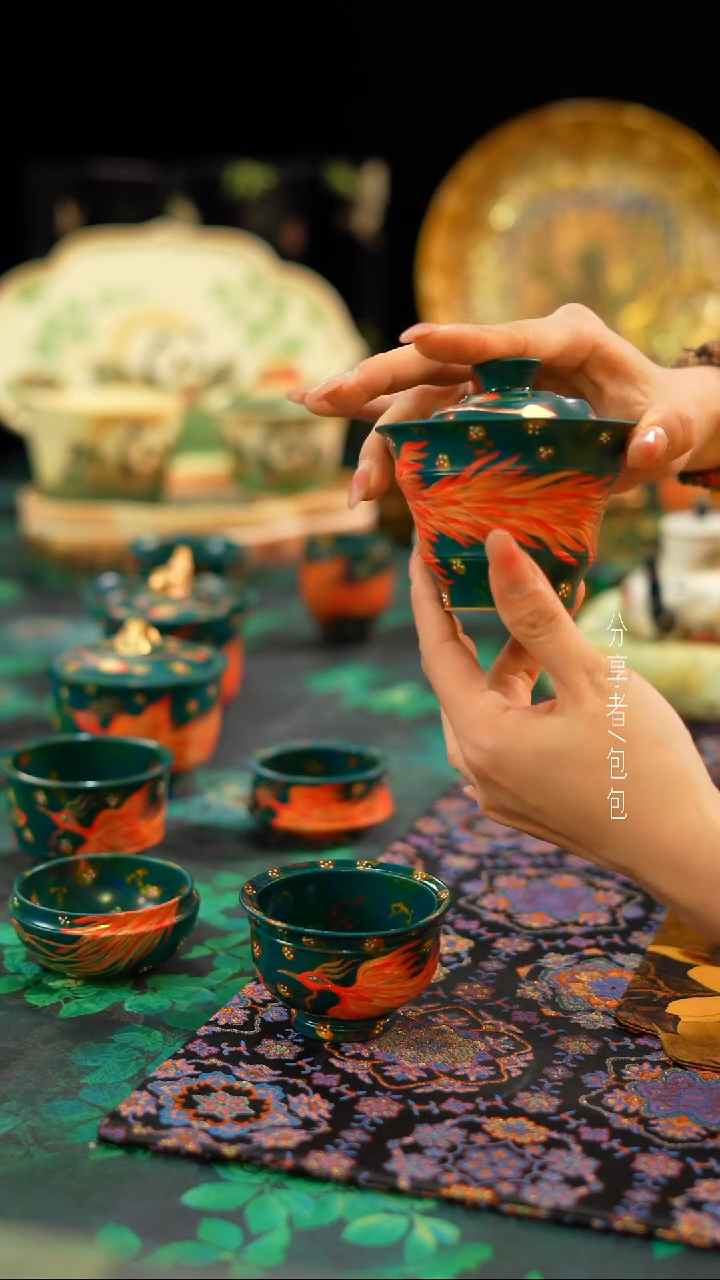 【闪购商品】洞尚造物·凤凰盖碗