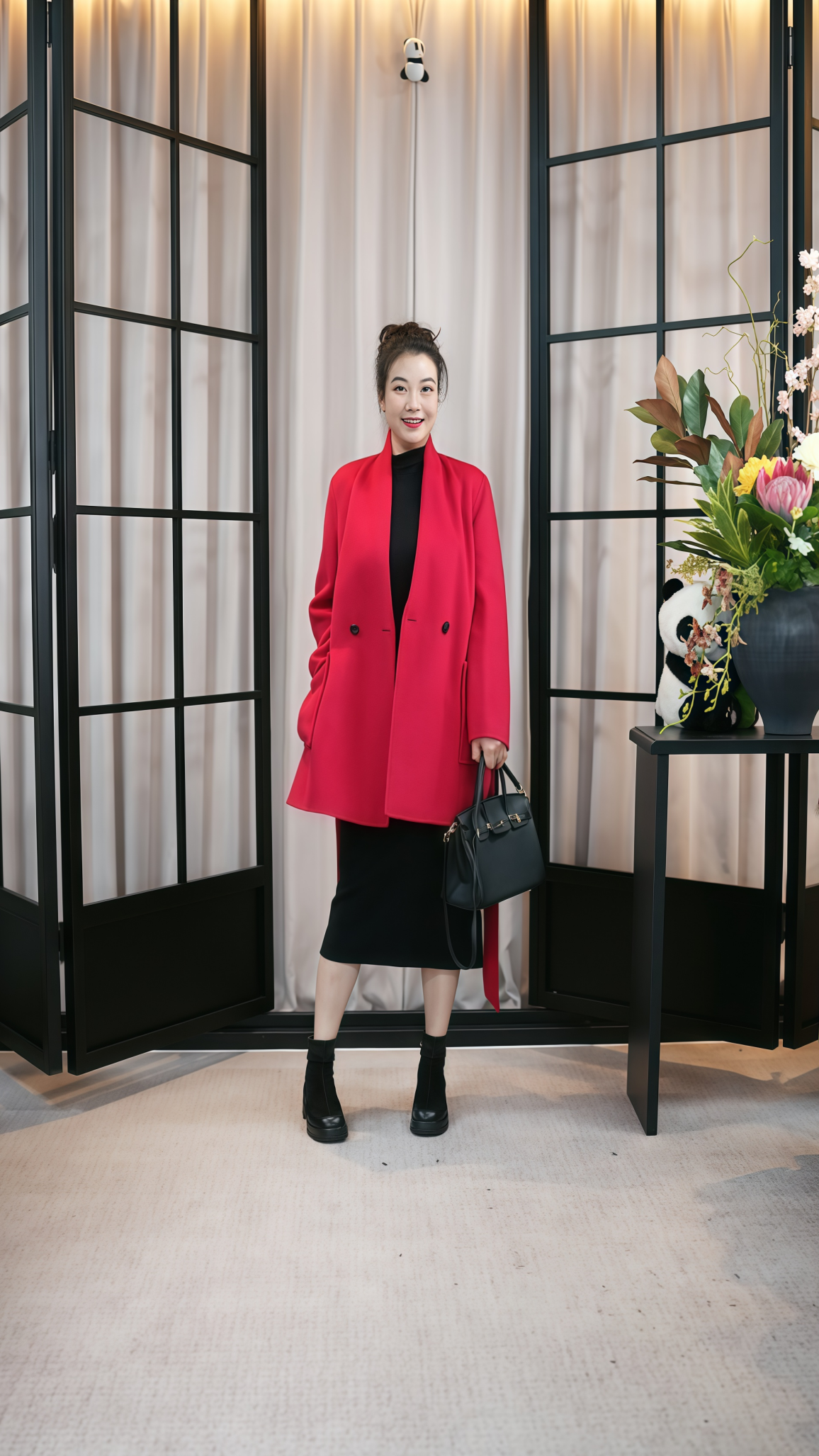 【20%山羊绒大衣】2025新款秋冬双面羊毛大衣外套中长款2871