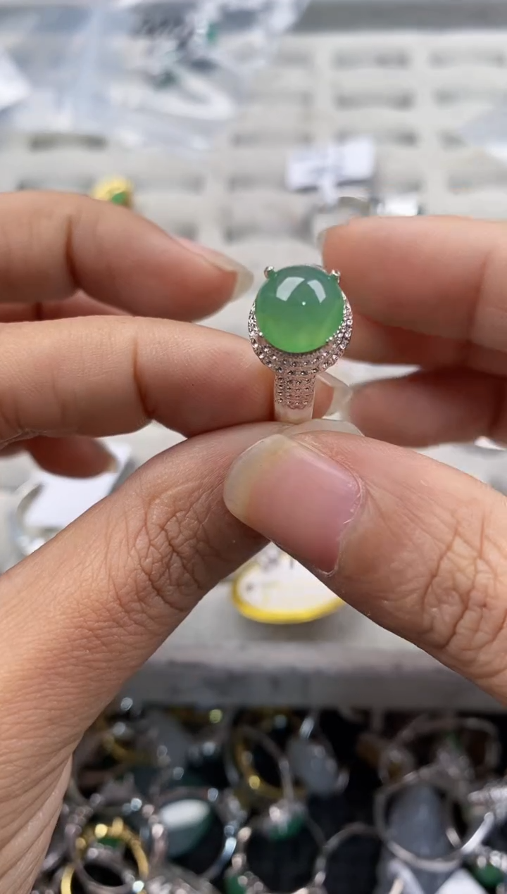未镶嵌戒指翡翠1212---9