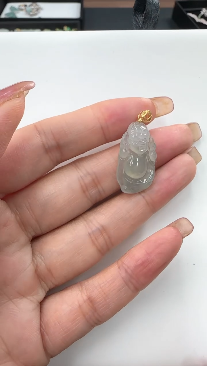 【闪购商品】翡翠颈饰18K金镶嵌250213138