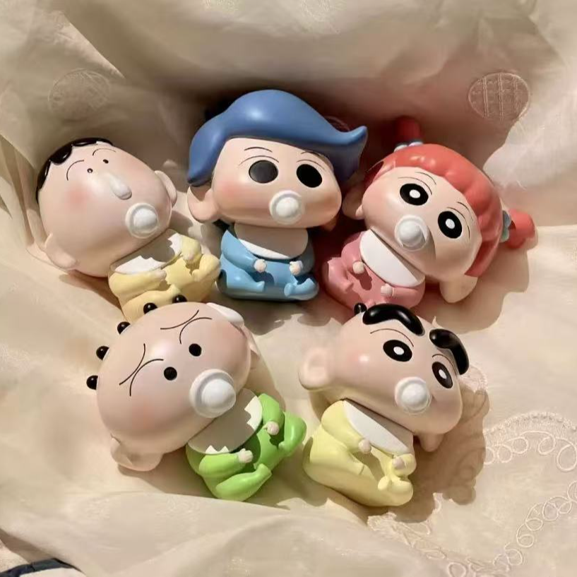 春日部奶嘴宝宝五小只Q版可爱呆萌公仔桌面车载摆件生日礼物