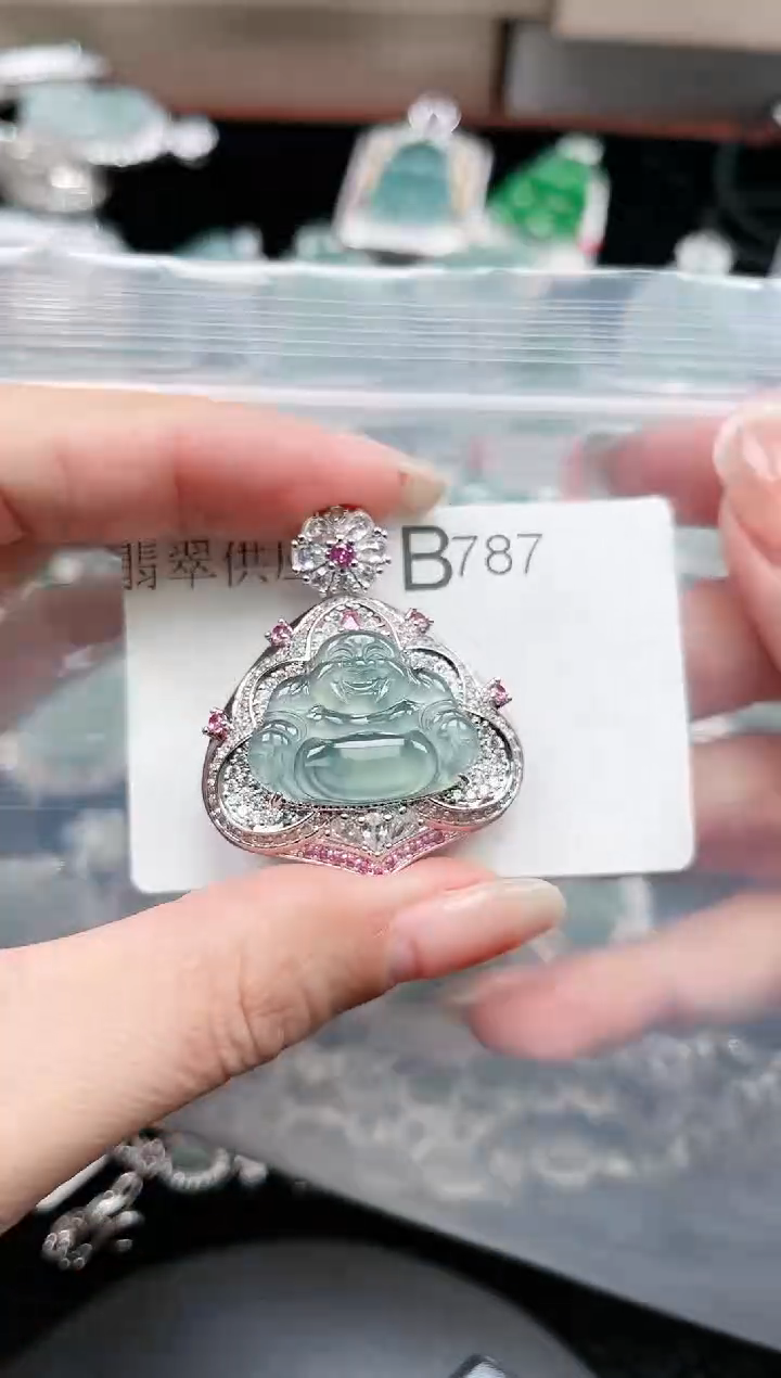 【闪购商品】翡翠颈饰未镶嵌787赠皮绳