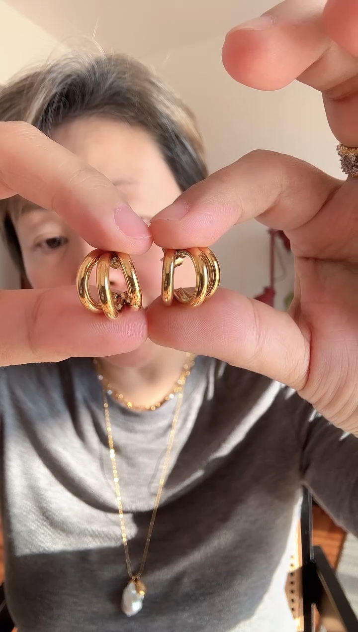 非金属无合金栀**开时尚耳饰