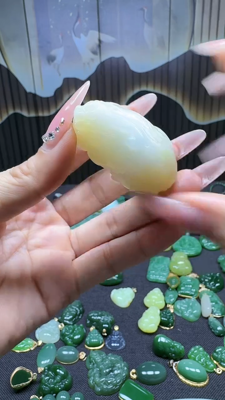 和田玉未镶嵌挂件1