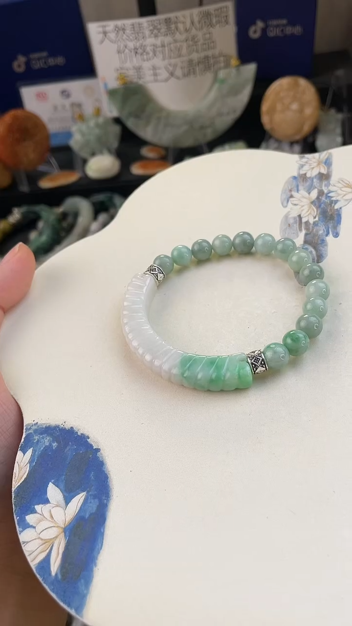 未镶嵌手链翡翠上**语手工定制默认微瑕播介绍为准