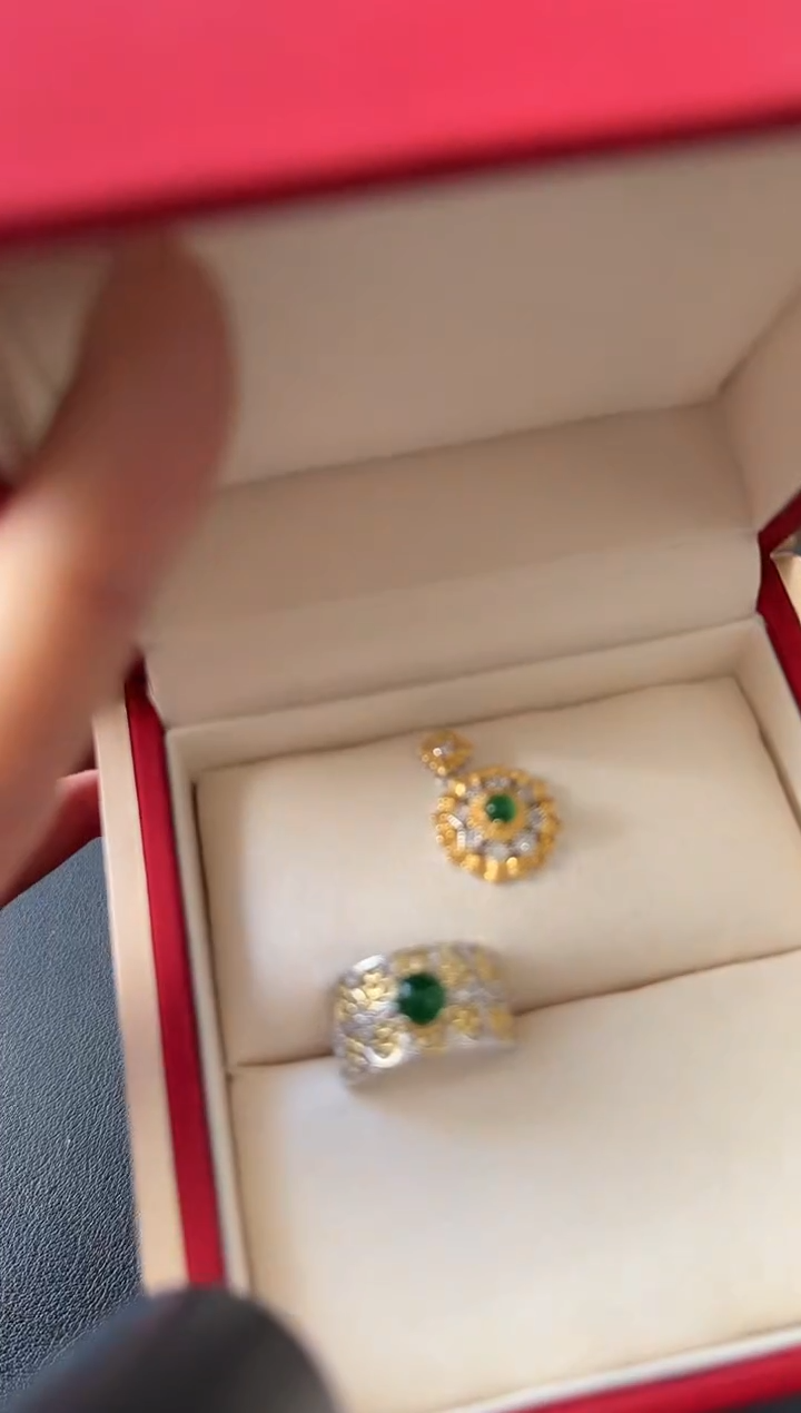 【闪购商品】翡翠耳饰银S925镶嵌银镶