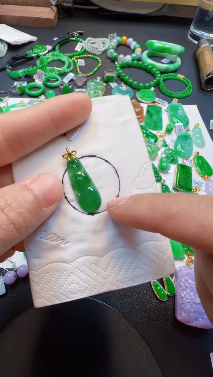 【闪购商品】定制翡翠18K金镶嵌500元