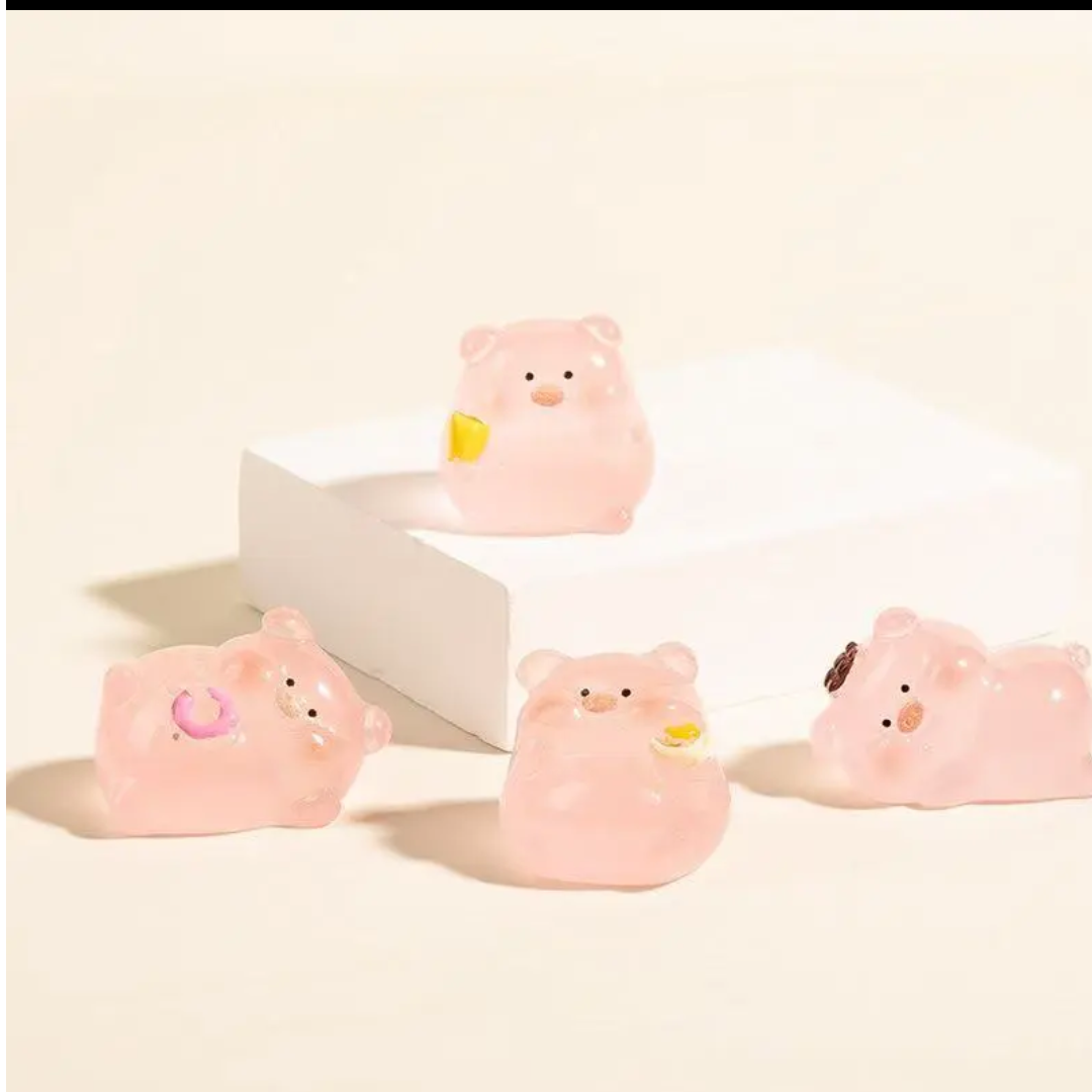 【对碰】夜光款天使小肥猪diy饰品可爱摆件