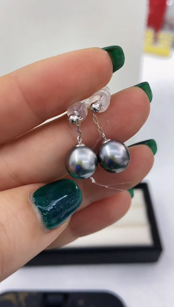 【闪购商品】海水珍珠耳饰18K金镶嵌56 9-10mm