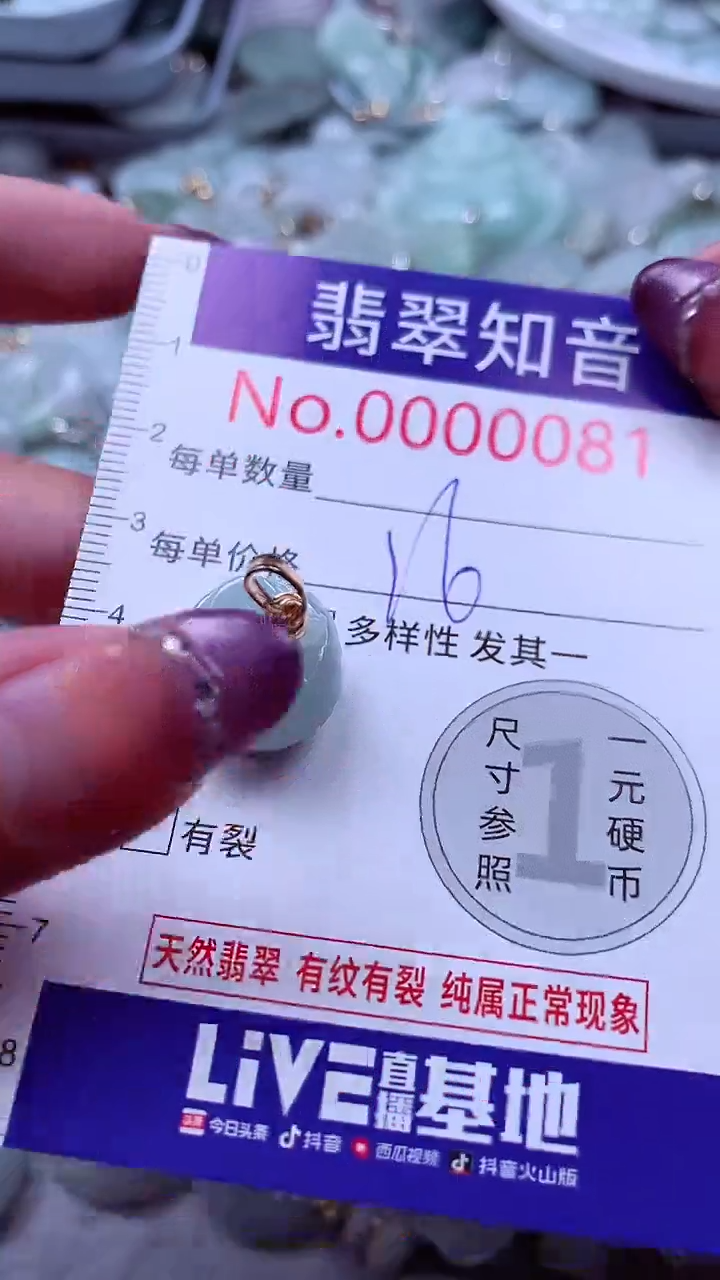 翡翠未镶嵌吊坠(不含链)81