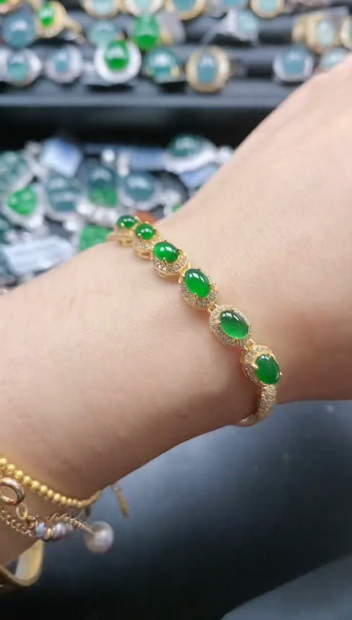 【闪购商品】翡翠戒指银S925镶嵌51511-2