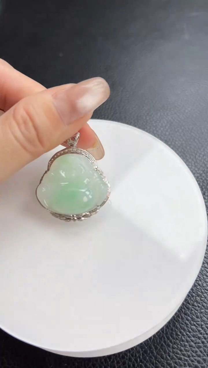 【闪购商品】翡翠颈饰18K金镶嵌佛公