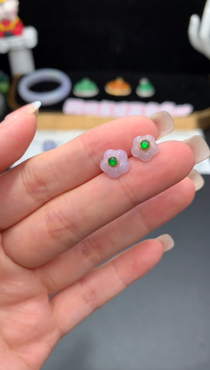 18K金镶嵌定制翡翠48小时鉴赏期 退货不扣服务费