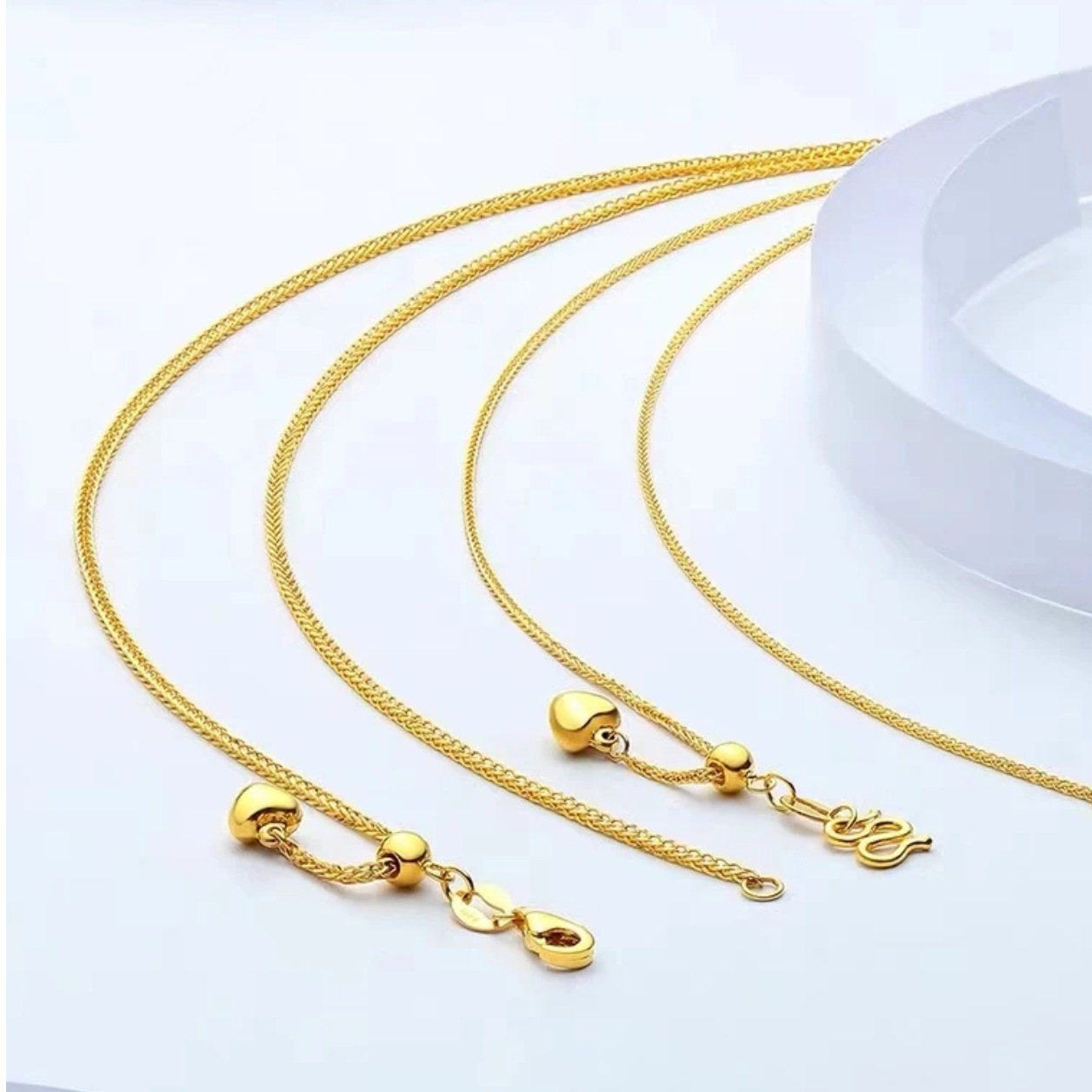 足金999黄金 投资金 肖邦链5G工艺 M扣（多样性发其一）