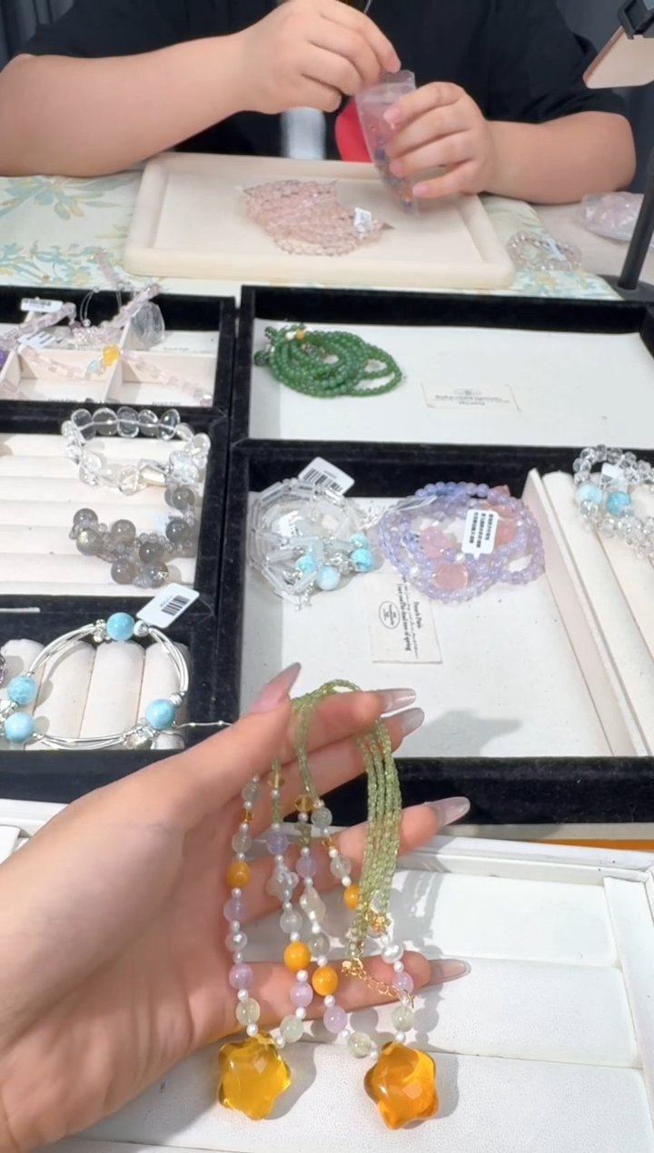 水晶手链未镶嵌P005青金屁桃手链