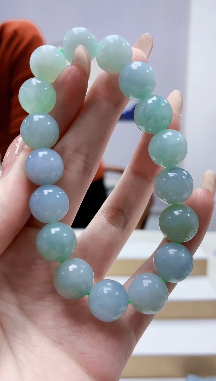 未镶嵌定制翡翠4829jw-毛货手串186