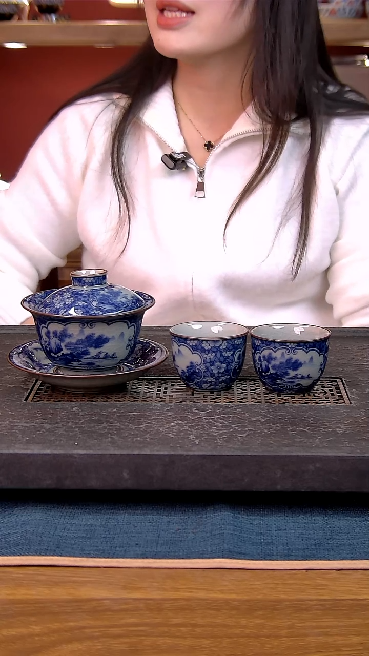 简装家用款3件套 老陶泥开片纹陶瓷茶具