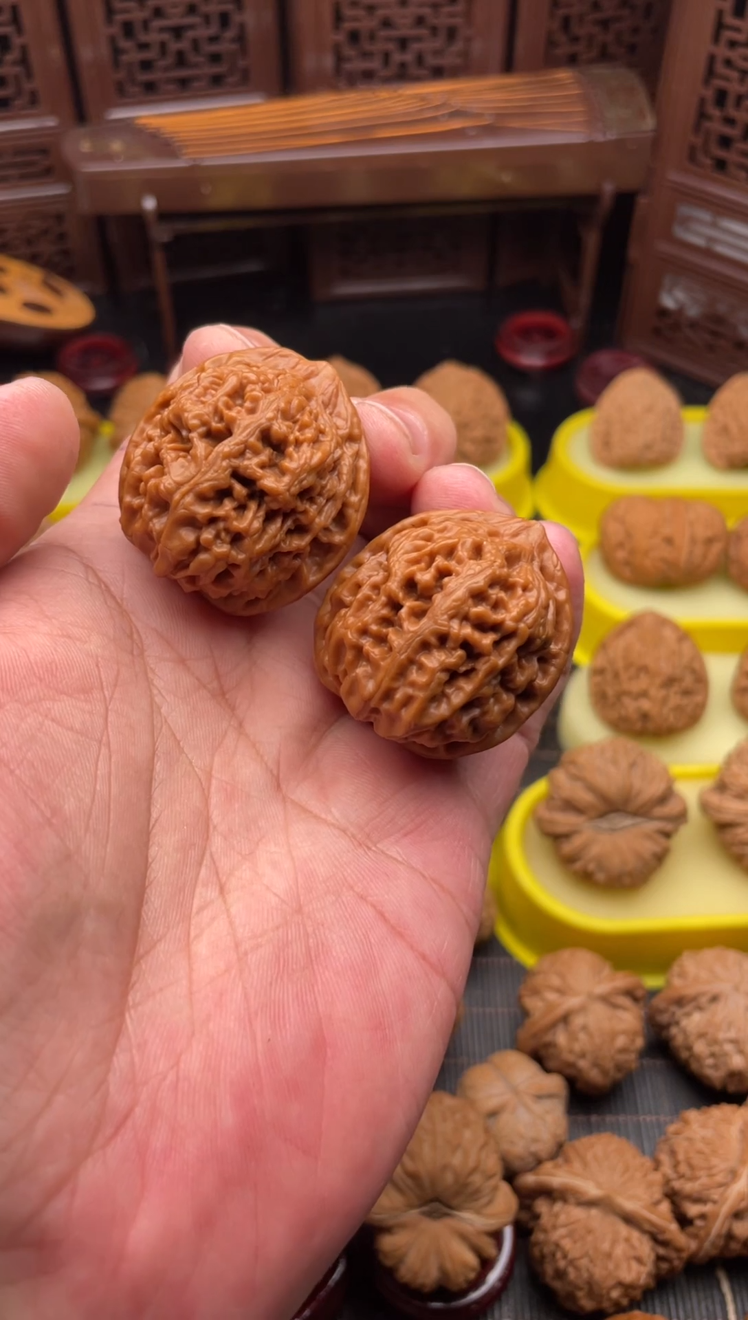 【闪购商品】文玩核桃把件35+一般对凤凰台微铲