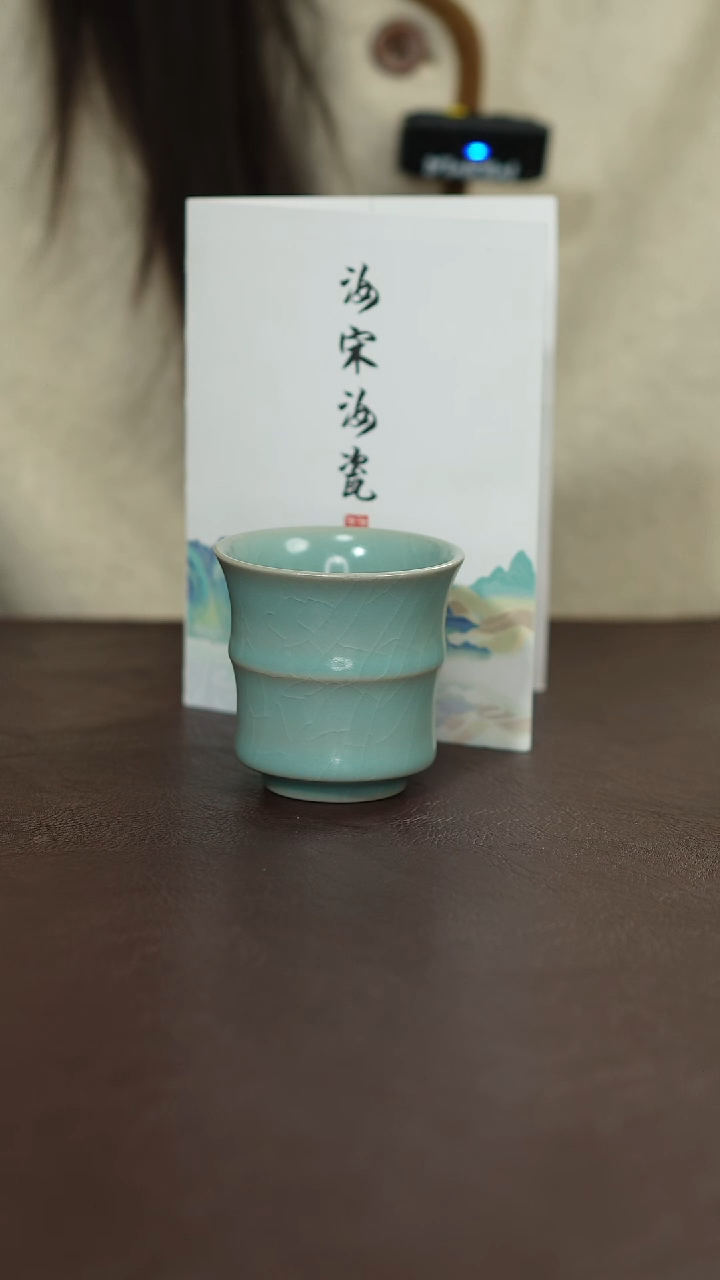 摆件陶J**e原矿原釉汝宋汝瓷 带底款