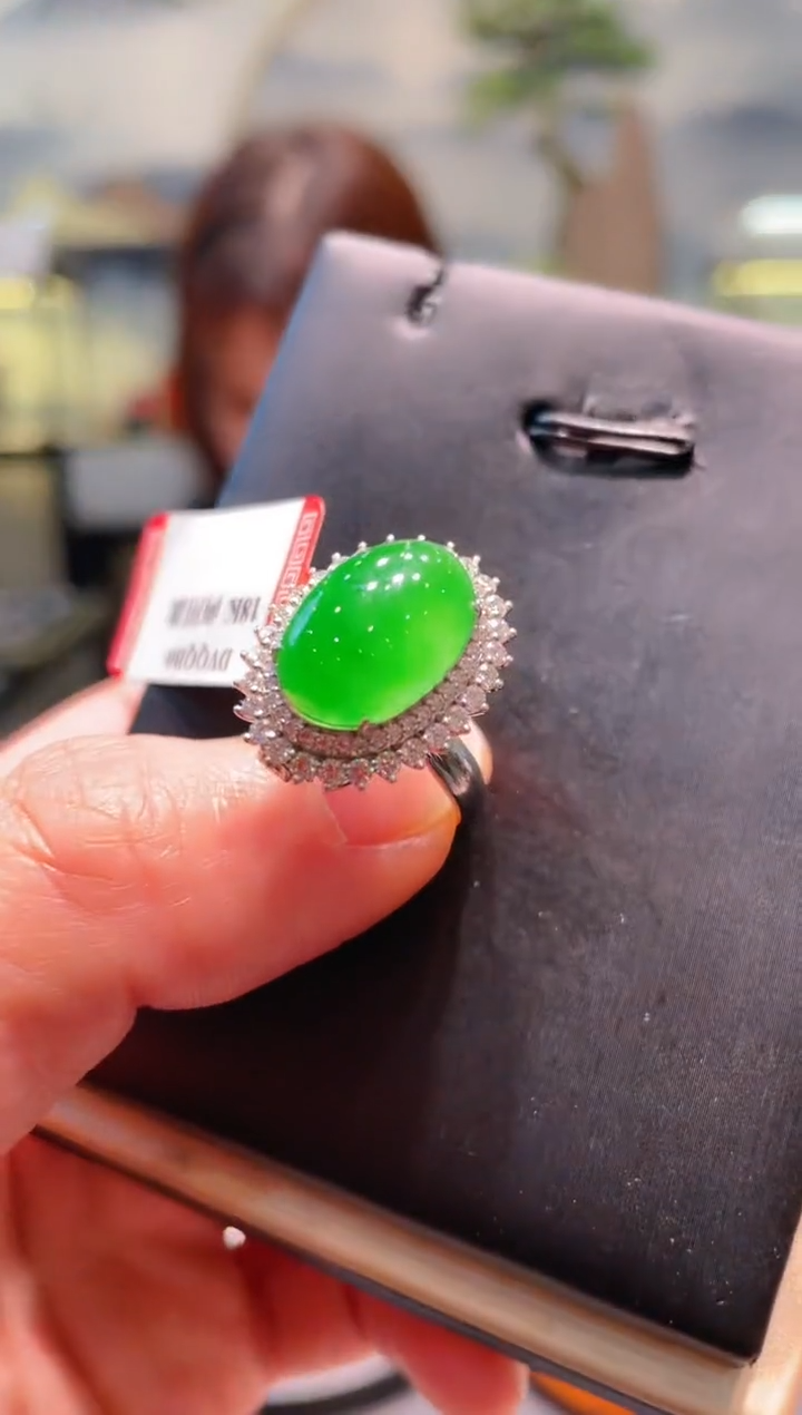 【闪购商品】翡翠颈饰18K金镶嵌A27两用