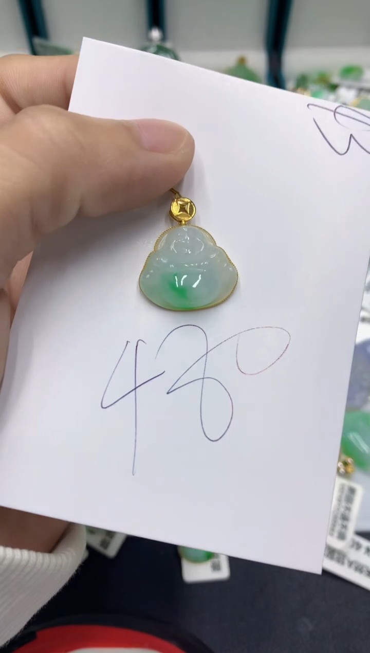 【闪购商品】翡翠颈饰18K金镶嵌翡翠