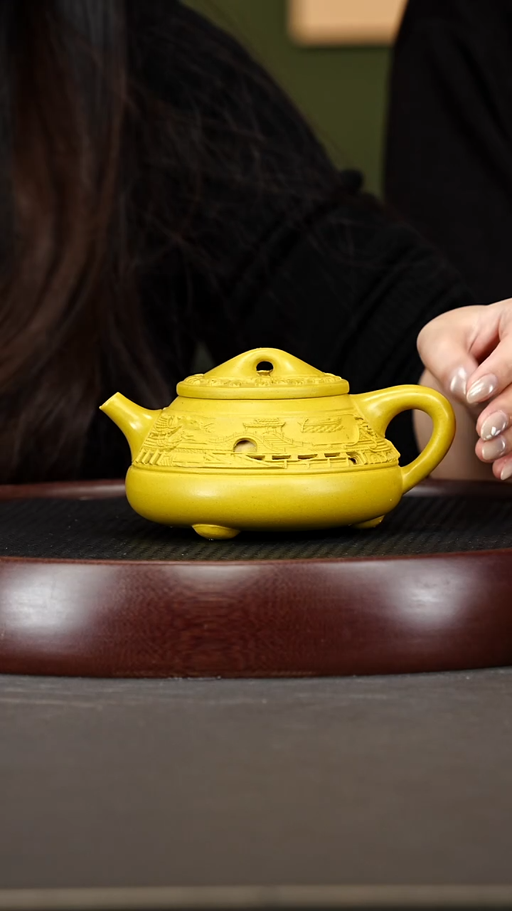 茶壶紫砂56PHJ景舟石瓢 琉璃黄金段320cc