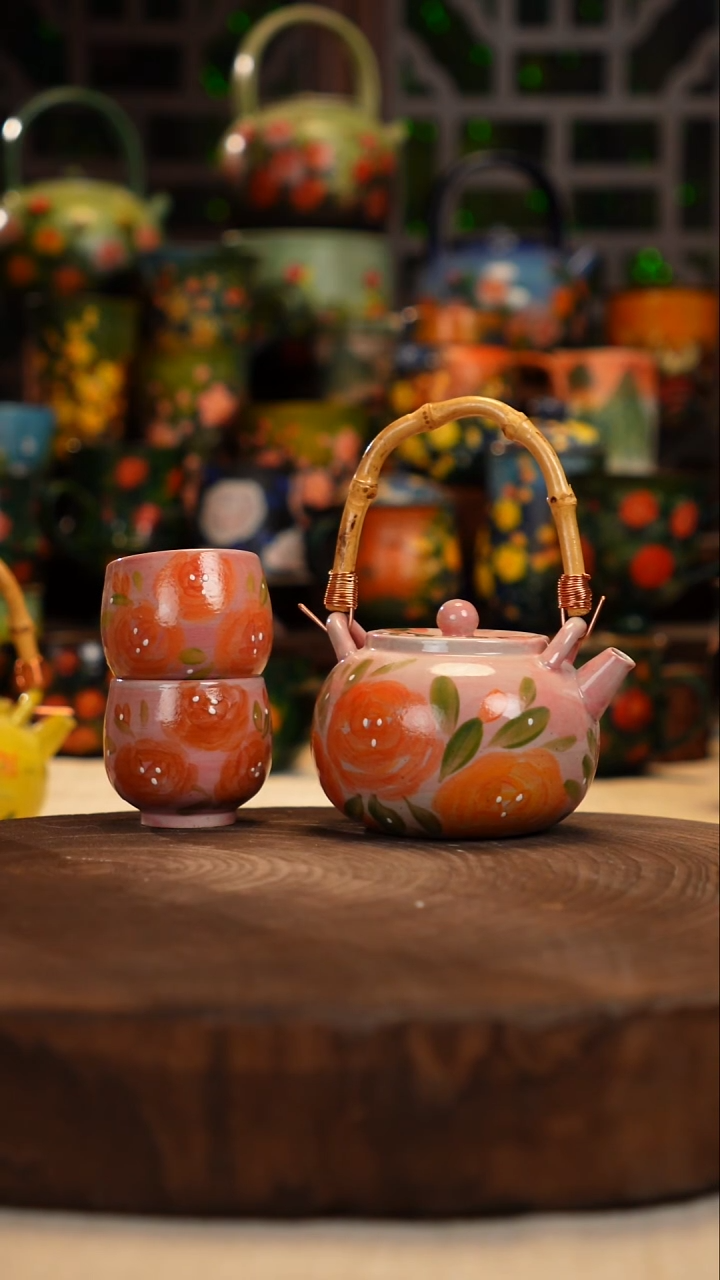 油画 釉下彩   3件套