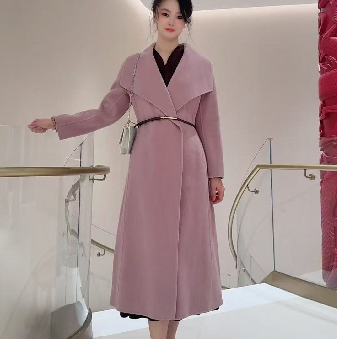 [中国六礼]高端气质收腰显瘦喜婆婆喜妈妈婚宴绵羊毛大衣