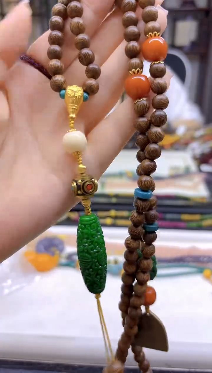 未镶嵌毛衣链蜜蜡DIY款M487