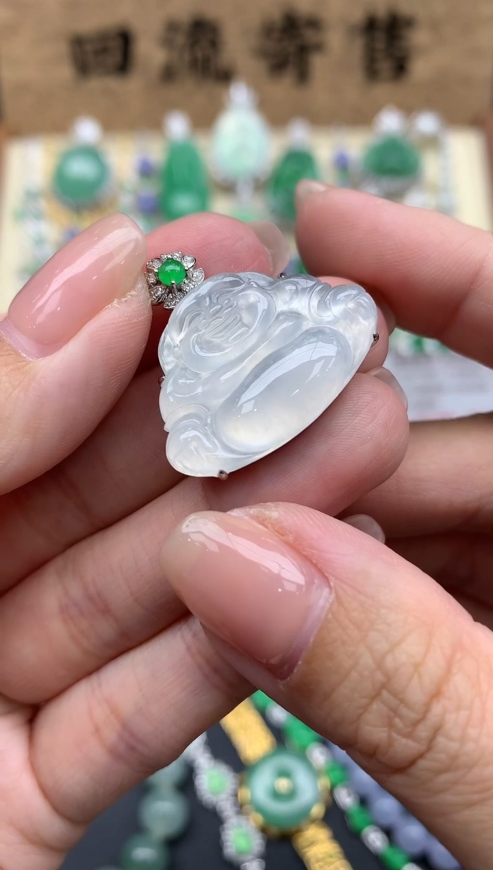 【闪购商品】翡翠颈饰18K金镶嵌439-中国好珍宝