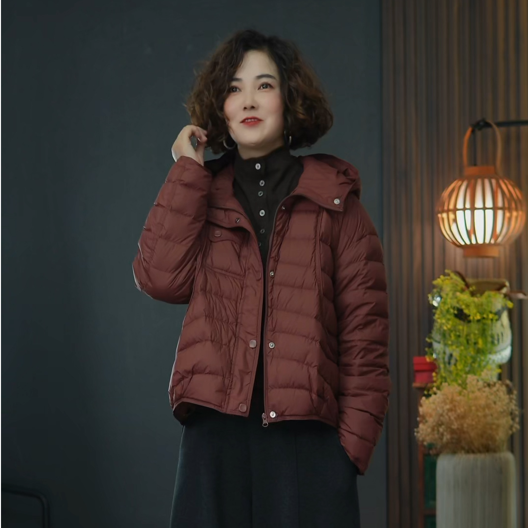 连帽短款保暖时尚休闲大码冬季百搭90羽绒服宽松秋冬女士女款
