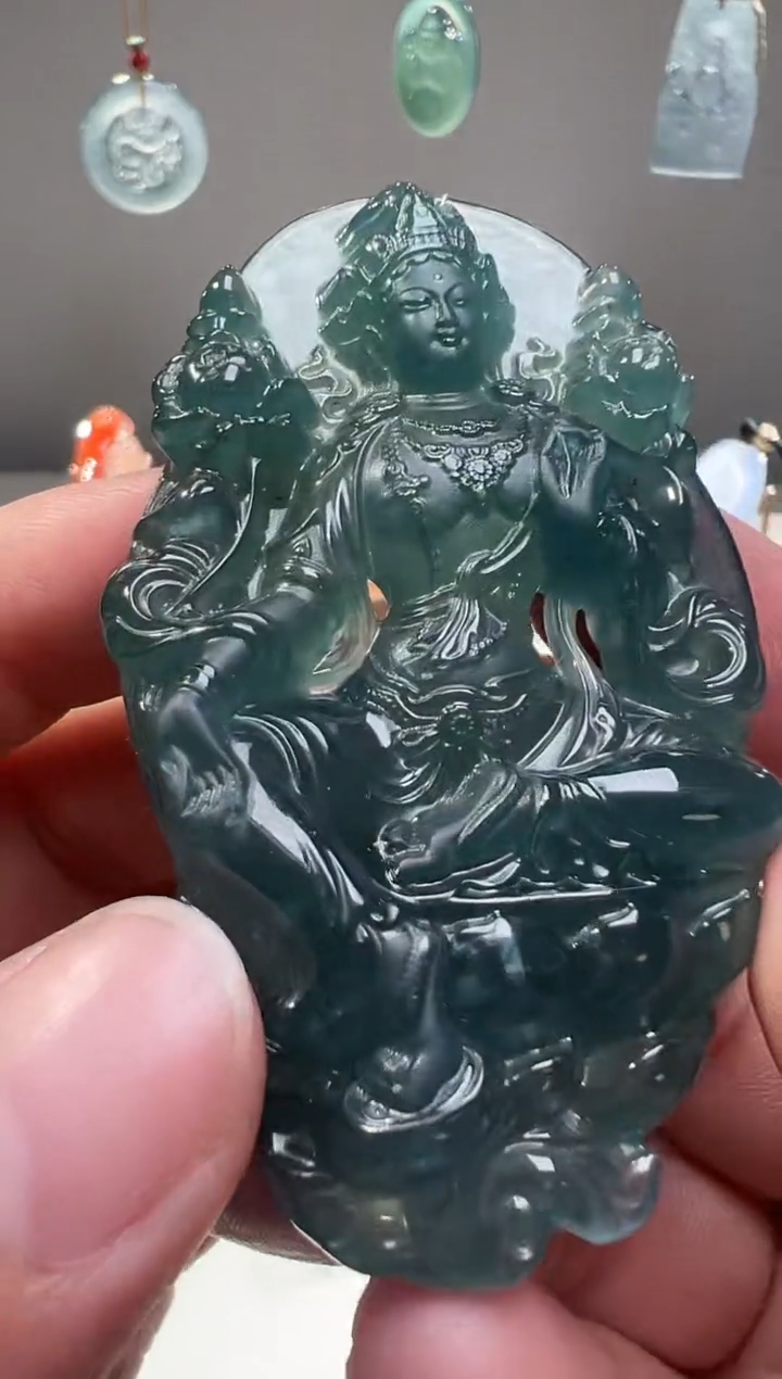 吊坠(不含链)未镶嵌翡翠观音
