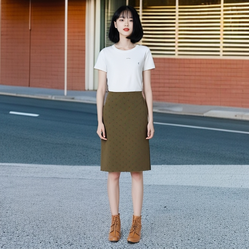 99新 GUCCI/古驰 /裙子/双G满印迪士尼联名款中长裙/36码/0001649