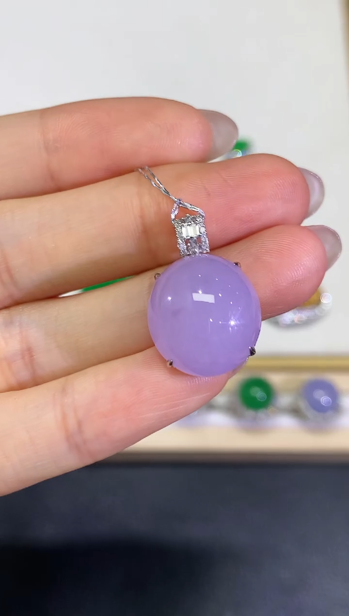 【闪购商品】翡翠颈饰18K金镶嵌团购42