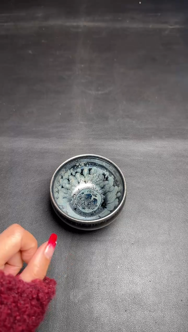 【闪购商品】茶盏肖艳黑牡丹盏91