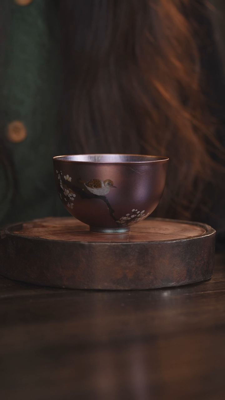 【闪购商品】杯59柴房陶瓷丨窑宝花鸟单杯