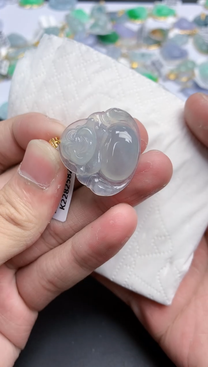 【闪购商品】翡翠颈饰18K金镶嵌天然缅甸翡翠A货