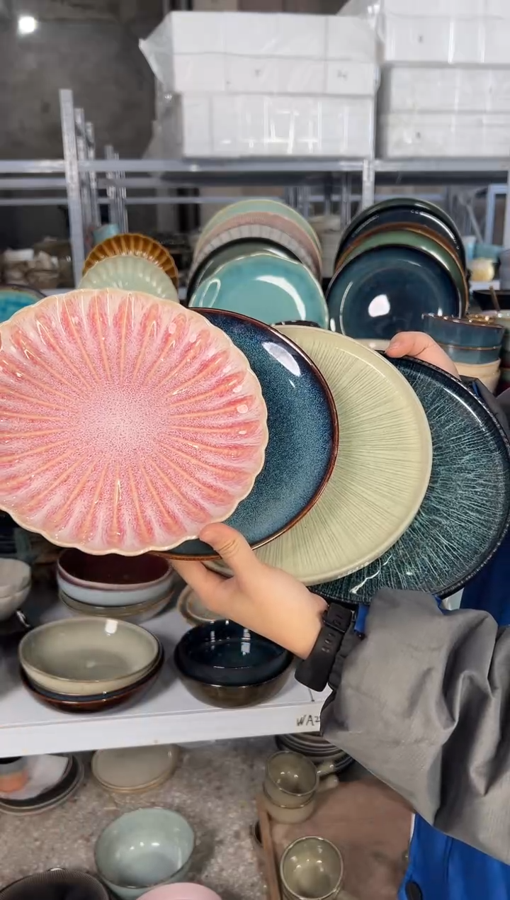 陶瓷外贸尾货瑕疵满20包邮X4 小盘组合