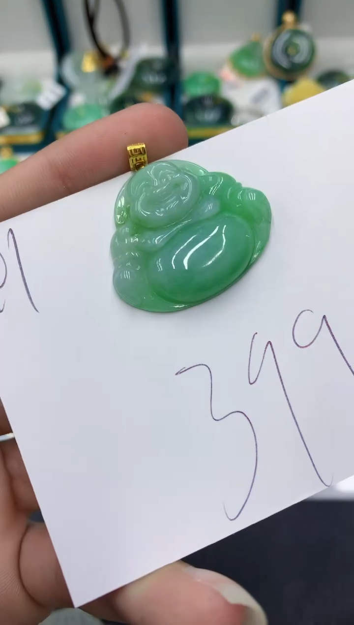 【闪购商品】翡翠颈饰18K金镶嵌翡翠