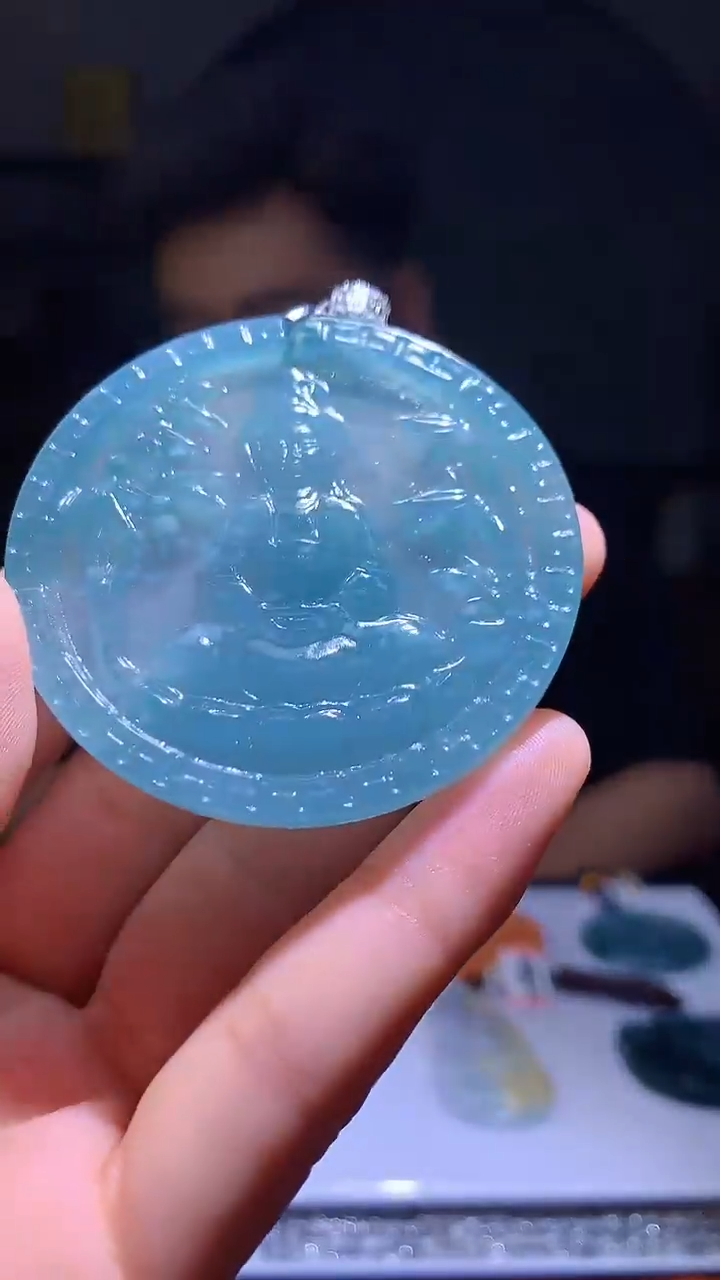 定制翡翠未镶嵌1097hm-毛货挂件9